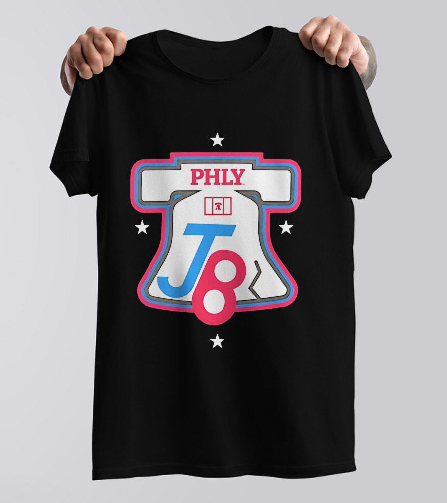 PHLY J8 Liberty Bell Stars Philadelphia Phillies T-Shirt