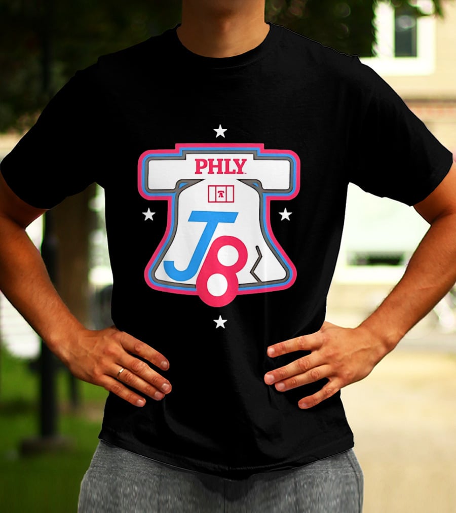 PHLY J8 Liberty Bell Stars Philadelphia Phillies T-Shirt