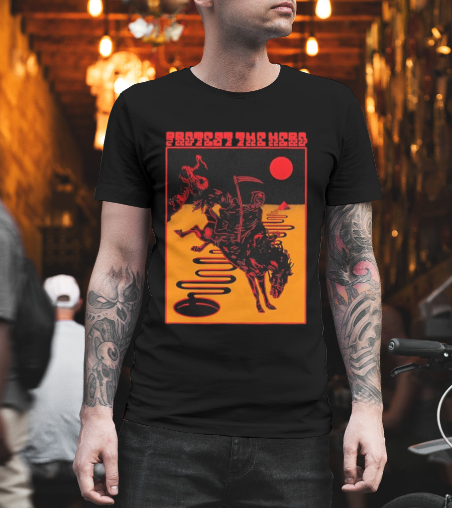 Protest The Hero Grim Reaper Horse Pyramid Red Moon Desert Path T-Shirt