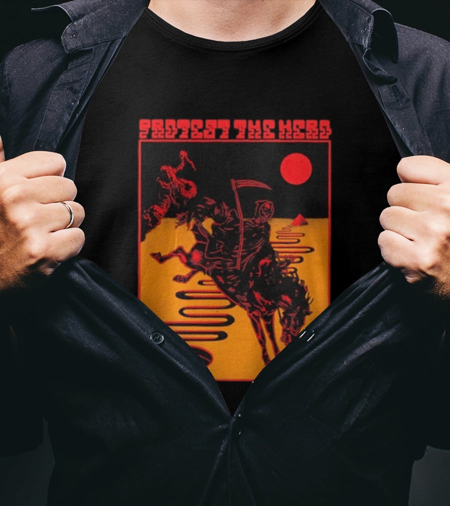 Protest The Hero Grim Reaper Horse Pyramid Red Moon Desert Path T-Shirt