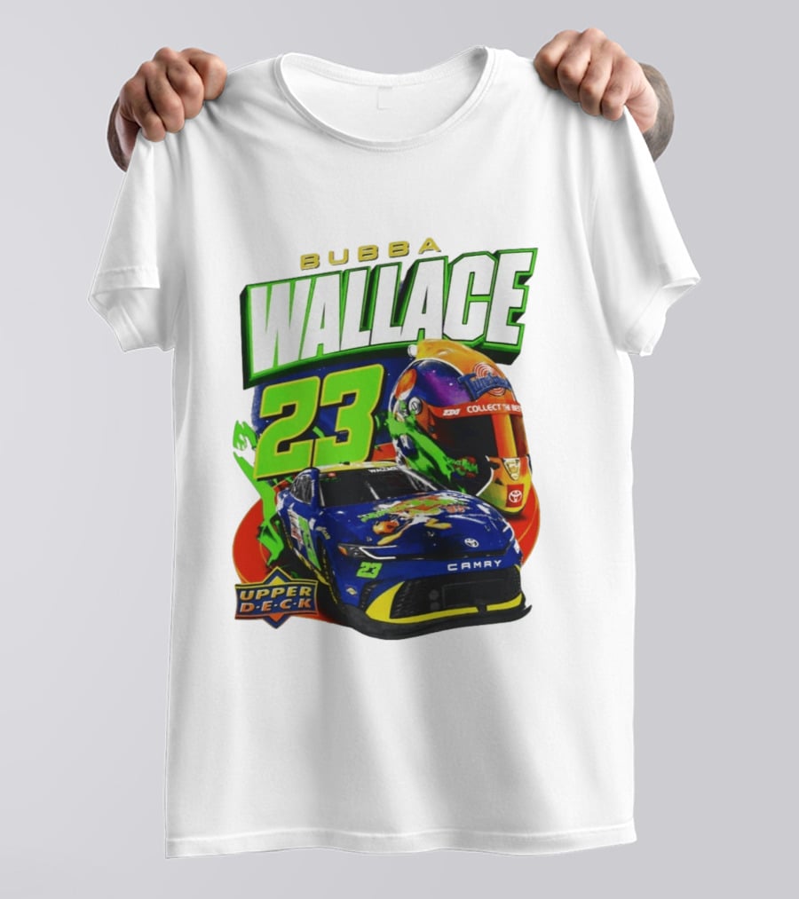 Bubba Wallace 23 Collect The Best Upper D.E.C.K Racing Helmet And Camry T-Shirt