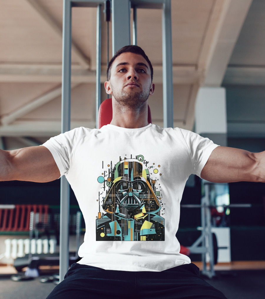 Darth Vader Geometric Circuit Abstract Tech T-Shirt
