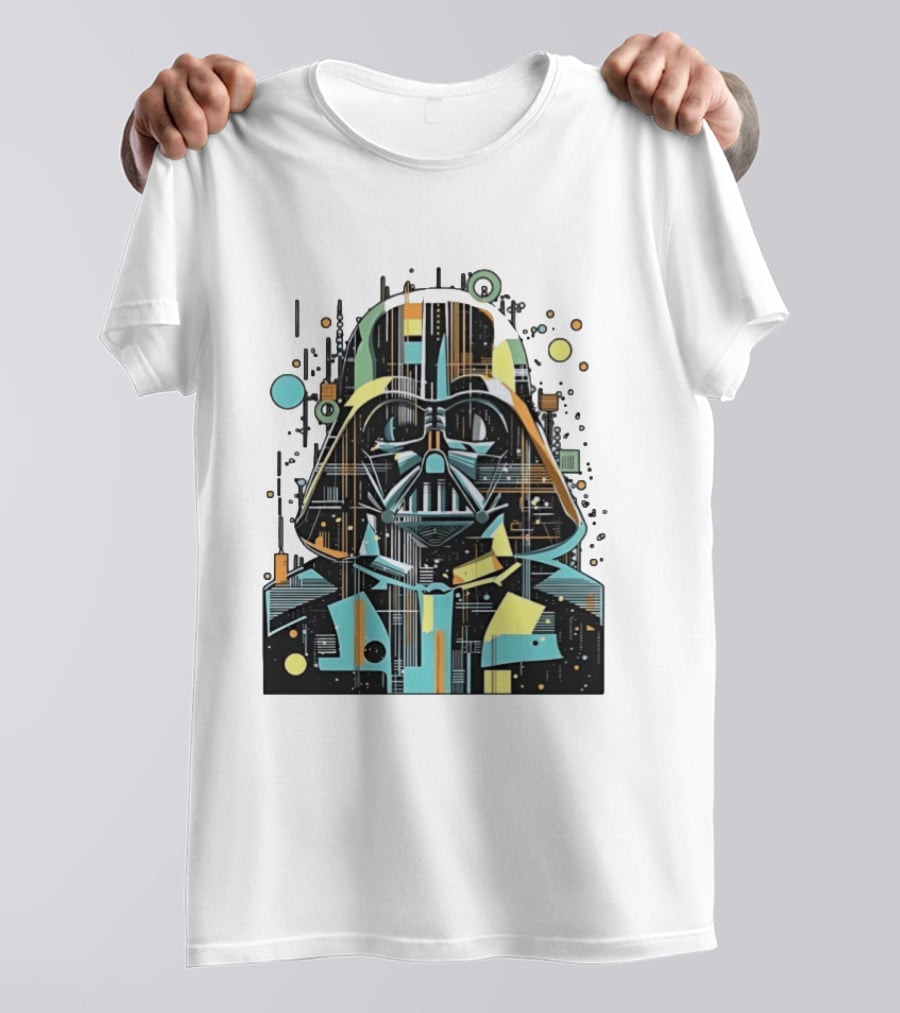 Darth Vader Geometric Circuit Abstract Tech T-Shirt