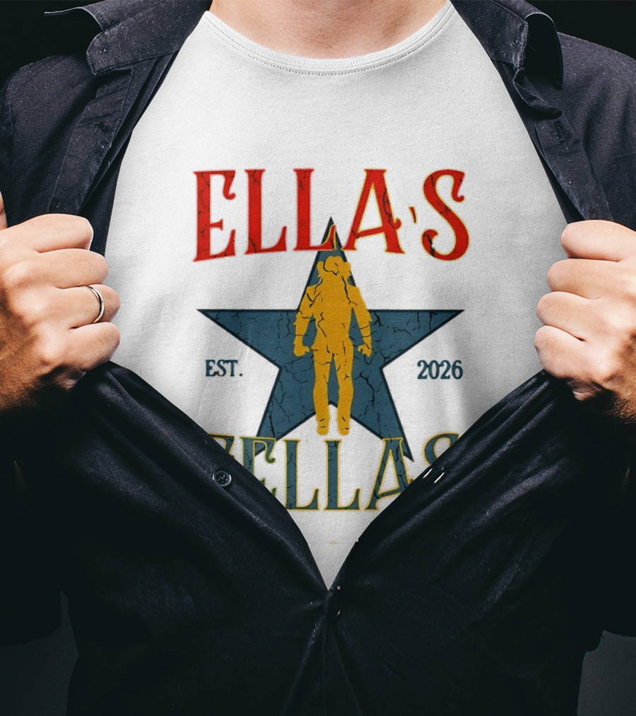 Ella's Fellas Est 2026 Astronaut Star T-Shirt