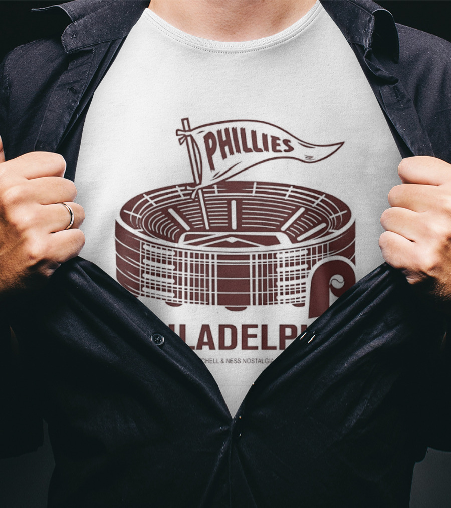 Philadelphia Phillies Stadium Pennant Retro Baseball Fan T-Shirt