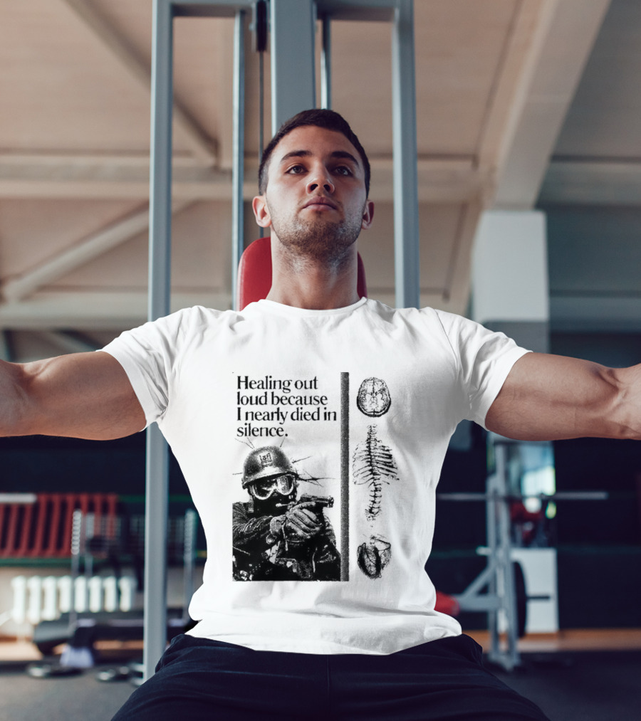 Healing Out Loud Soldier Brain Anatomy Urban Silence T-Shirt