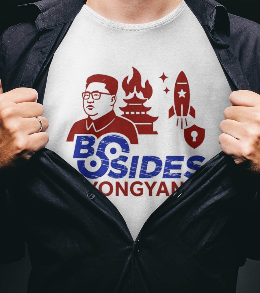 Kim Jong Un BSides Pyongyang Rocket Security Pagoda Shield Star T-Shirt