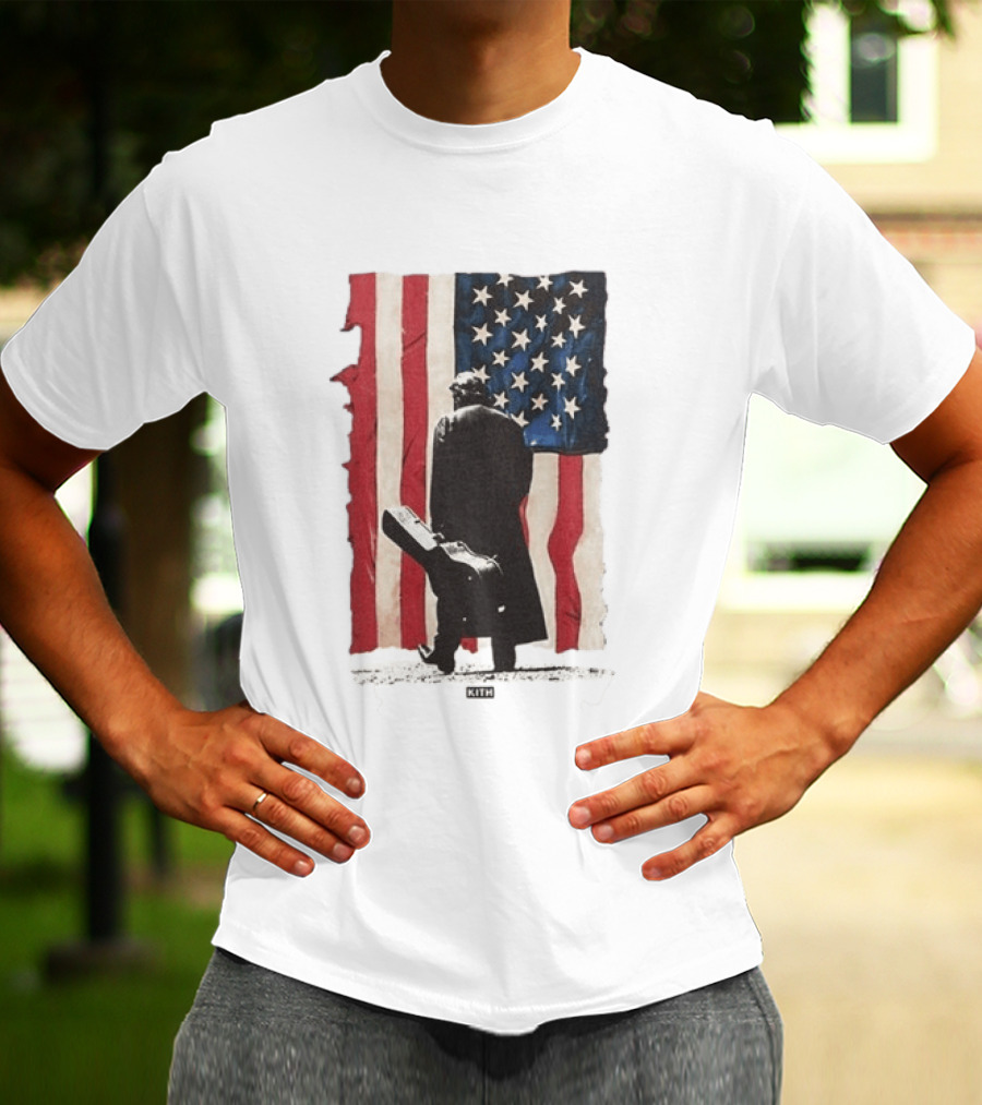 Kith Records Johnny Cash American Flag Iconic USA Collab T-Shirt
