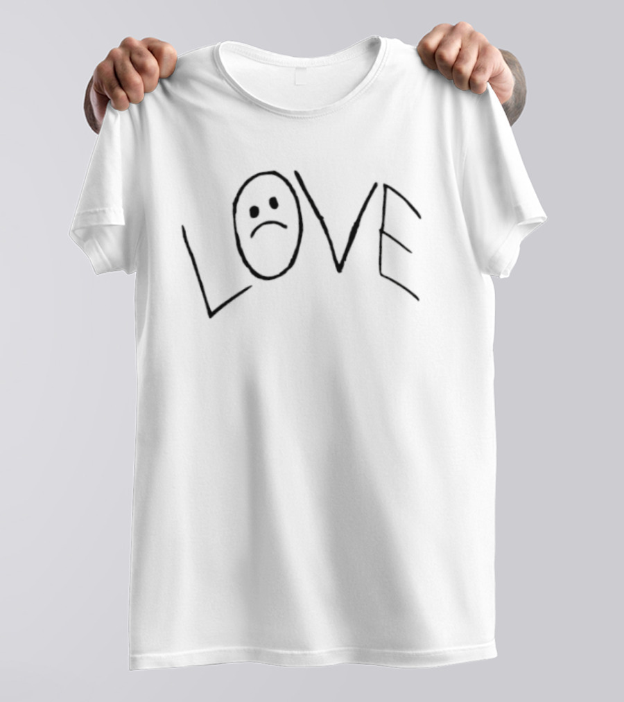 Love Sad Face Minimalist Emotion Expression T-Shirt