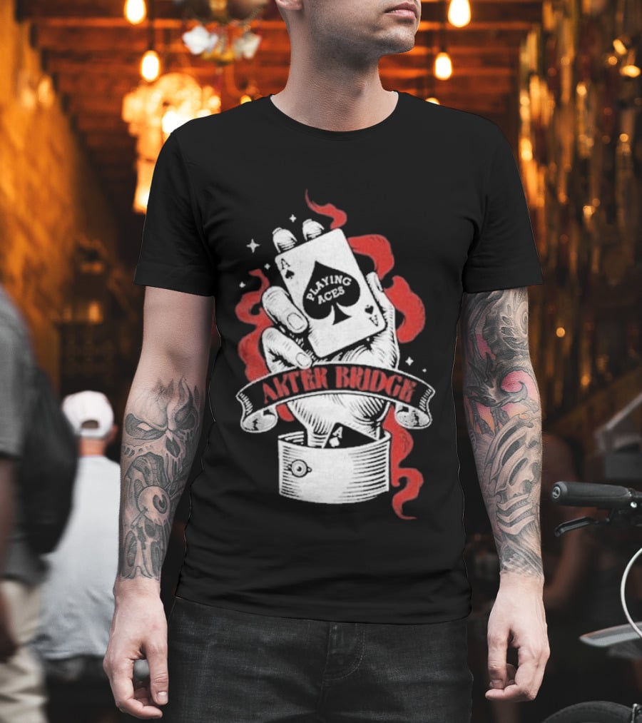 Alter Bridge Playing Aces Hand Holding Cards T-Shirt
