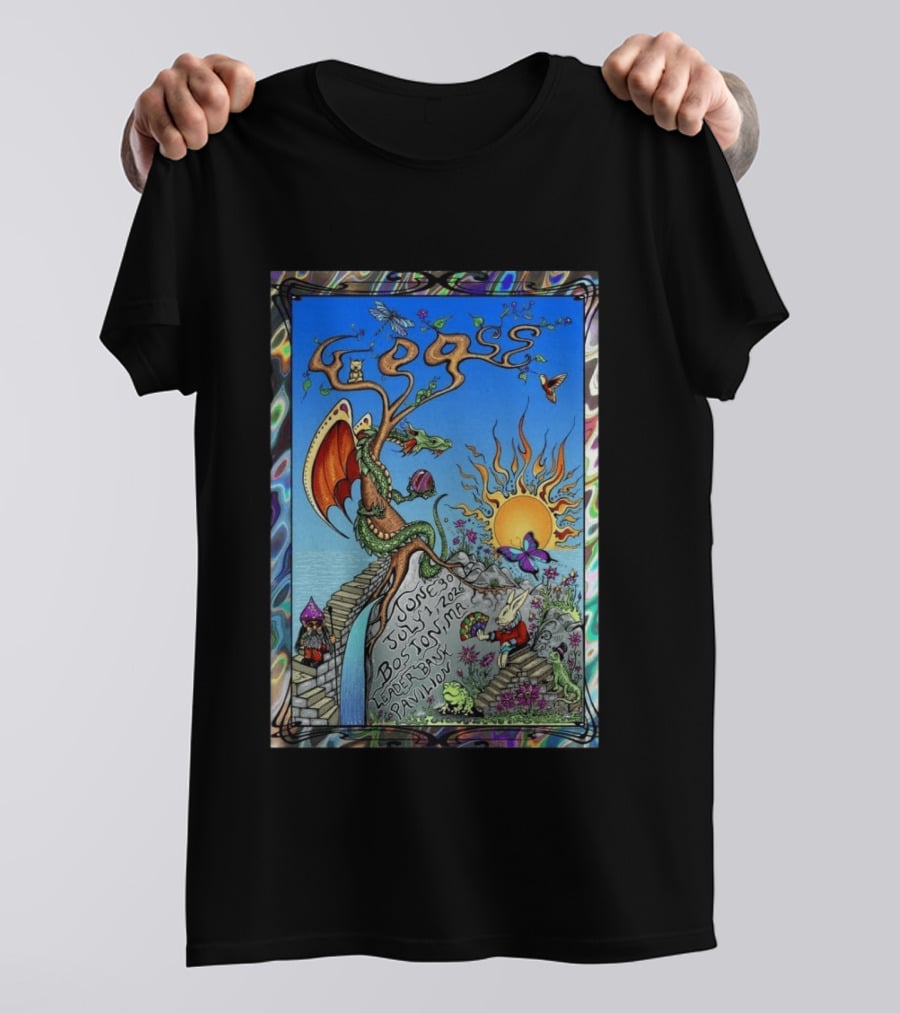 GOOSE June 30 July 1 2026 Boston MA Leader Bank Pavilion Tour Dragon And Sunburst T-Shirt