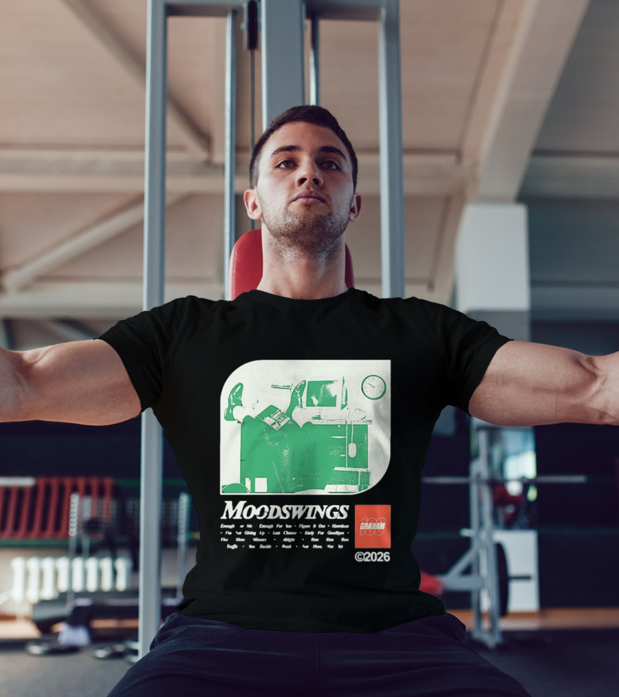 MOODSWINGS Graham 2023 Man Resting Legs On Desk Computer T-Shirt