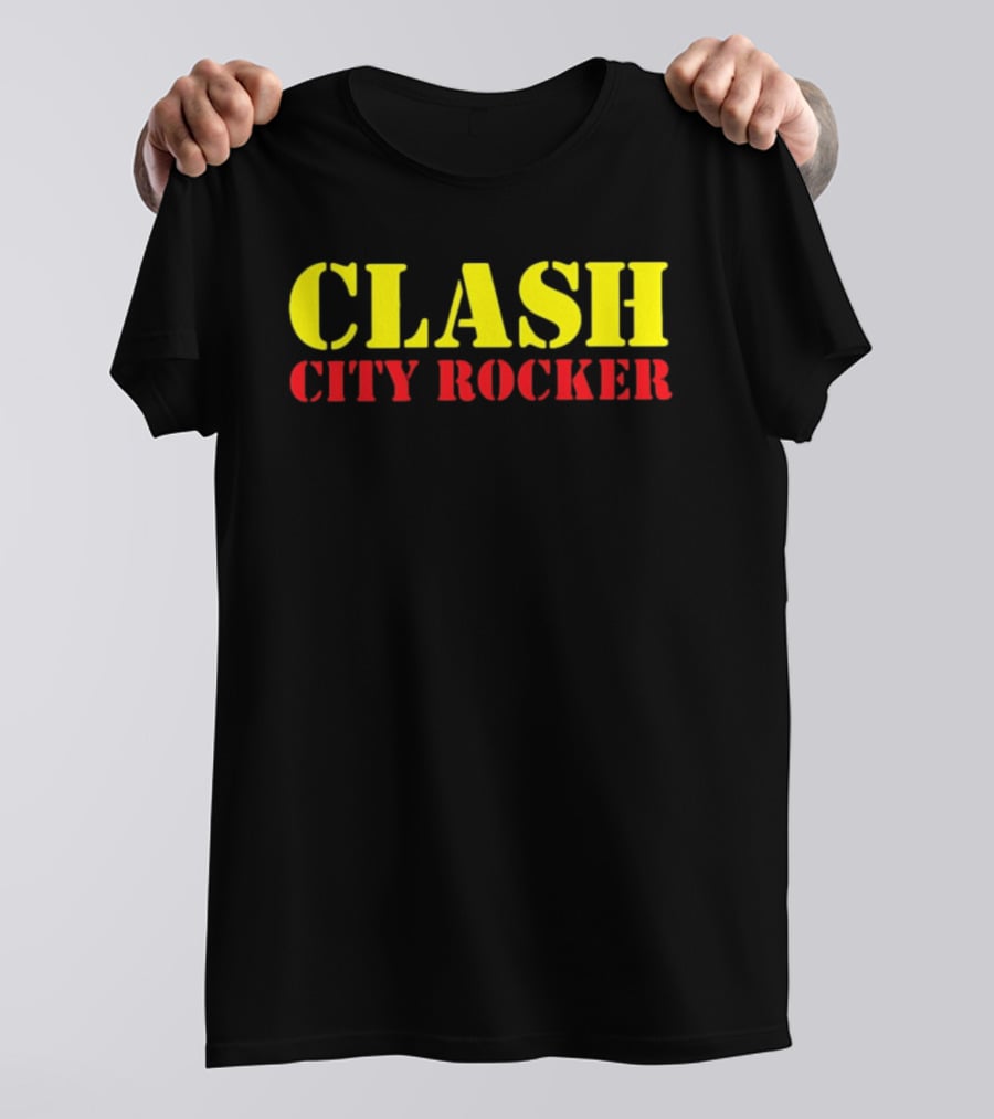 CLASH CITY ROCKER Vibrant Yellow And Red T-Shirt