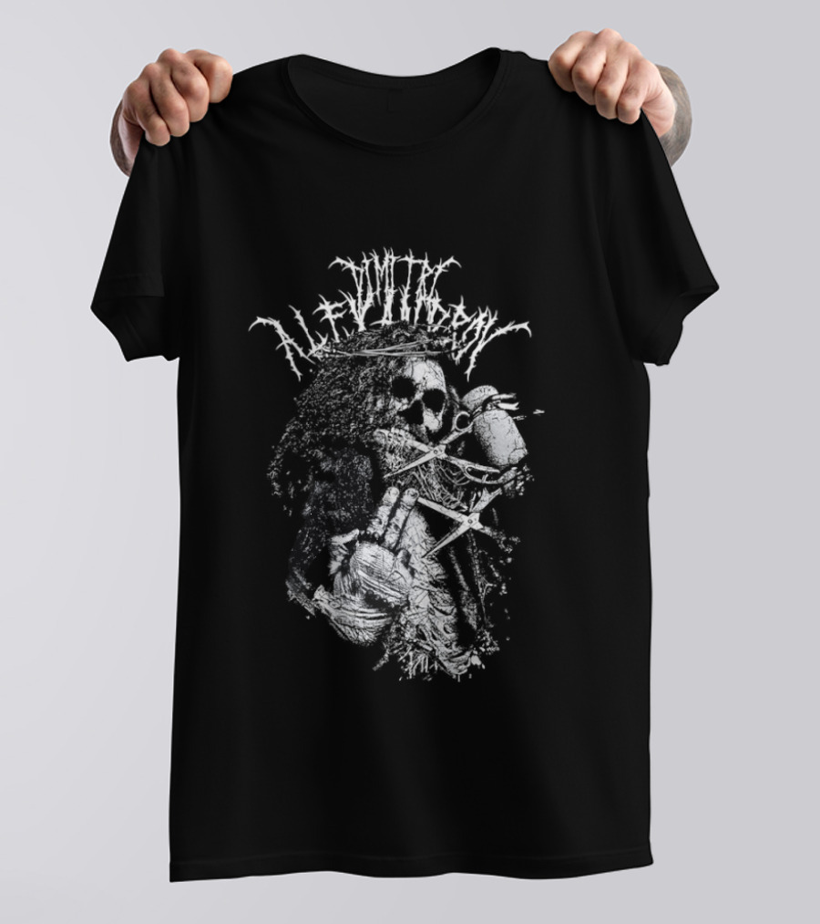 Dimitri Alejandro Skeleton Jesus Hand Drawn T-Shirt