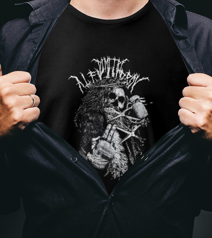 Dimitri Alejandro Skeleton Jesus Hand Drawn T-Shirt