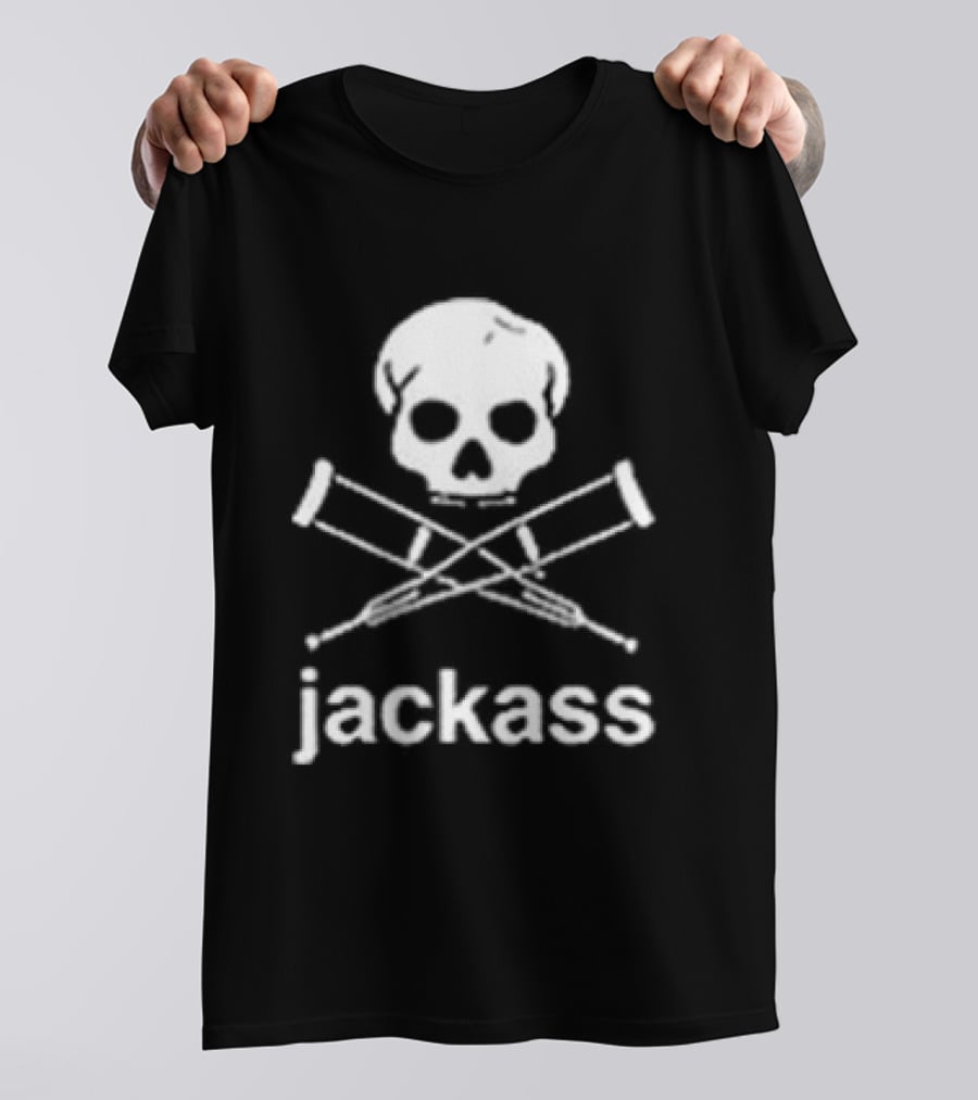 Jackass Skull Crutches Logo Ryan Dunn Toy Car Butt X Ray T-Shirt
