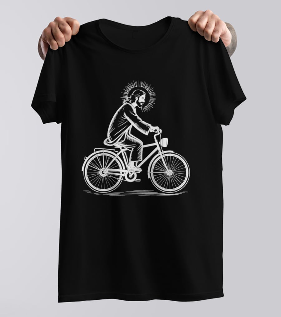 Jesus Christ Bicycle Halo T-Shirt