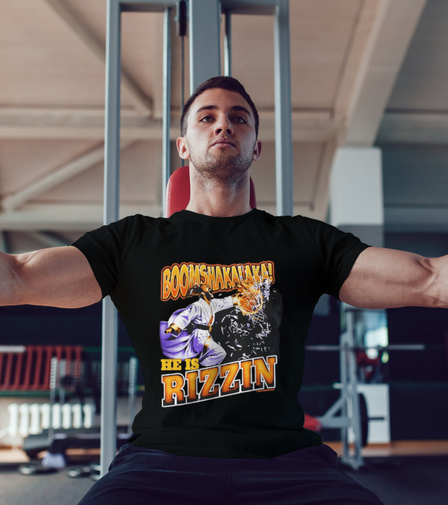 Boomshakalaka He Is Rizzin Jesus Easter Basketball Dunk T-Shirt