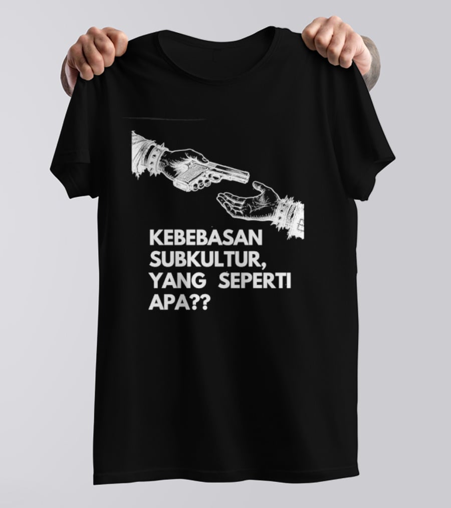 Kebebasan Subkultur Yang Seperti Apa Pertanyaan Tanda Gambar Tangan T-Shirt