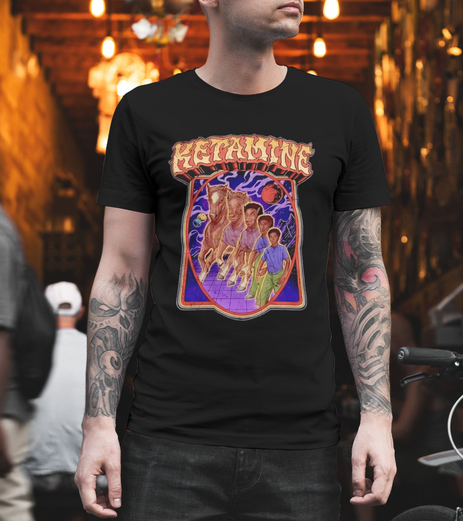 Ketamine Horse Morph Psychedelic Surreal Transformation T-Shirt