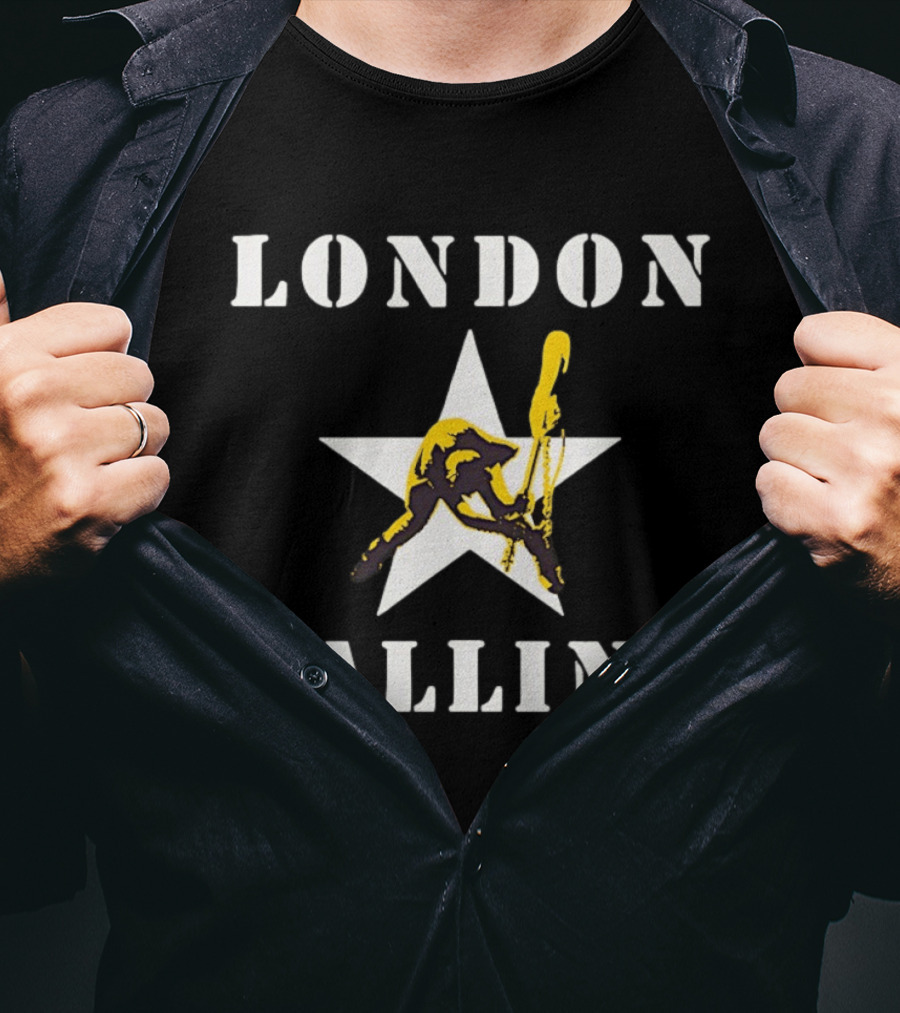 London Calling The Clash Punk Rock Band Star T-Shirt