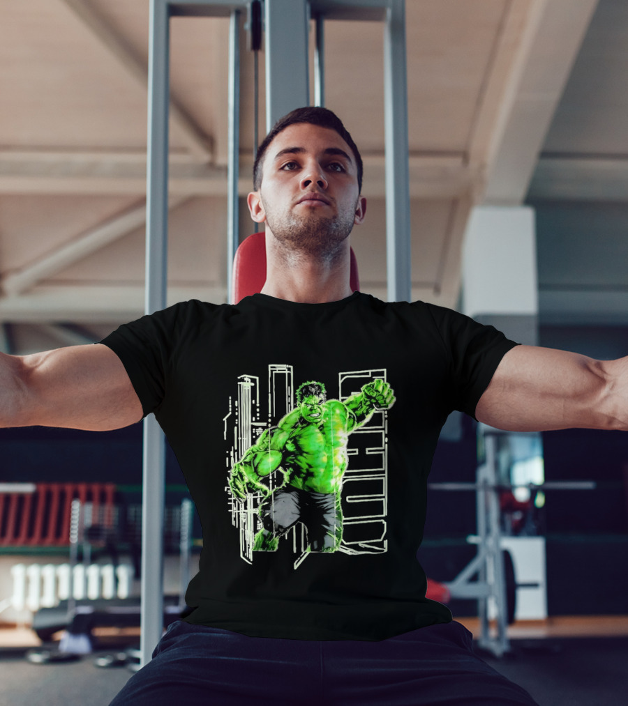 Marvel Hulk Glow Gamma Smash Action T-Shirt