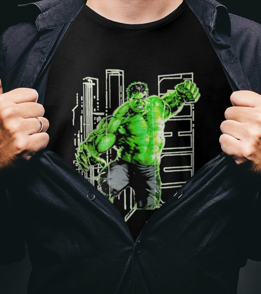 Marvel Hulk Glow Gamma Smash Action T-Shirt