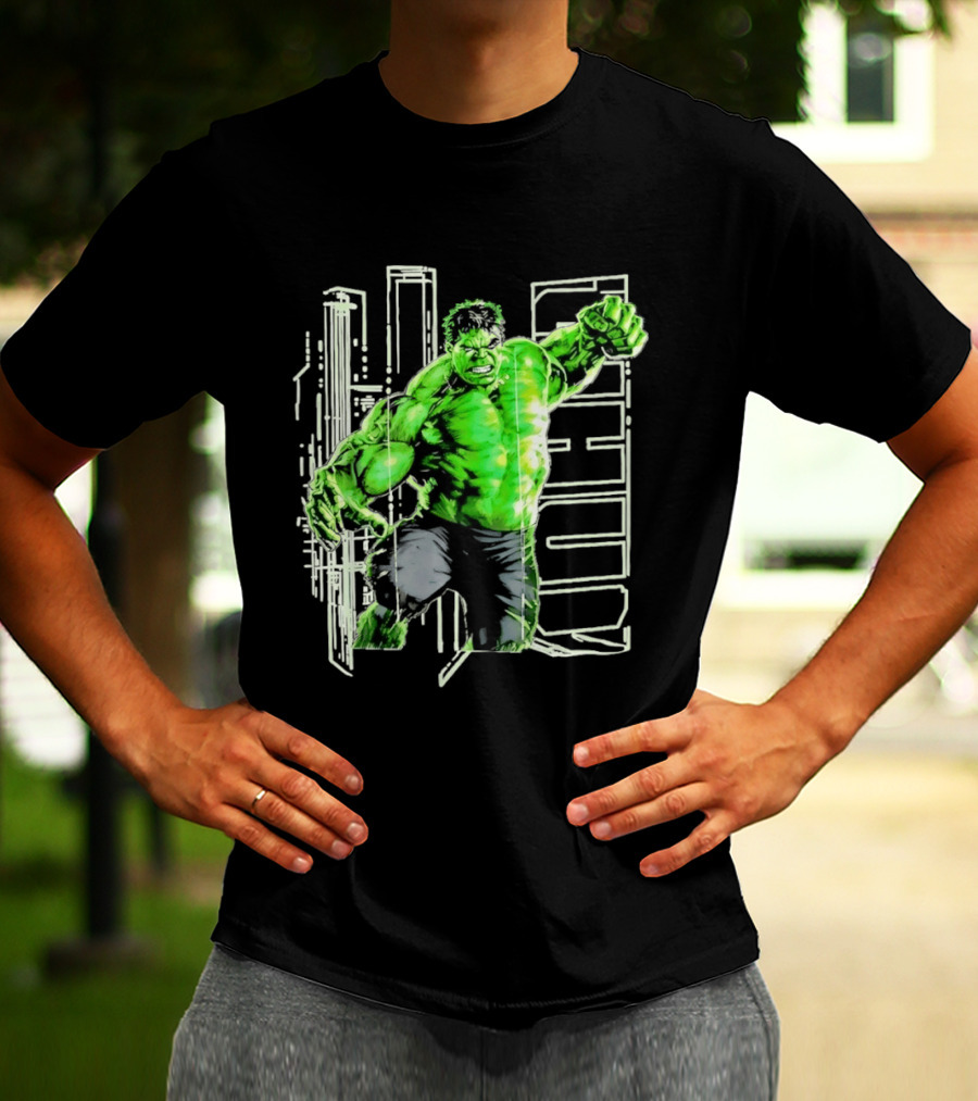 Marvel Hulk Glow Gamma Smash Action T-Shirt