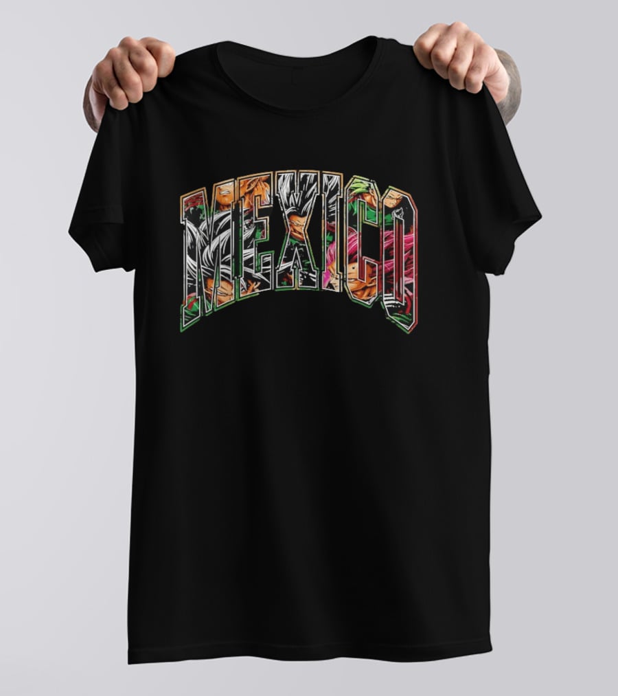 Mexico Goku Vegeta Gohan Broly Piccolo Dragon Anime T-Shirt