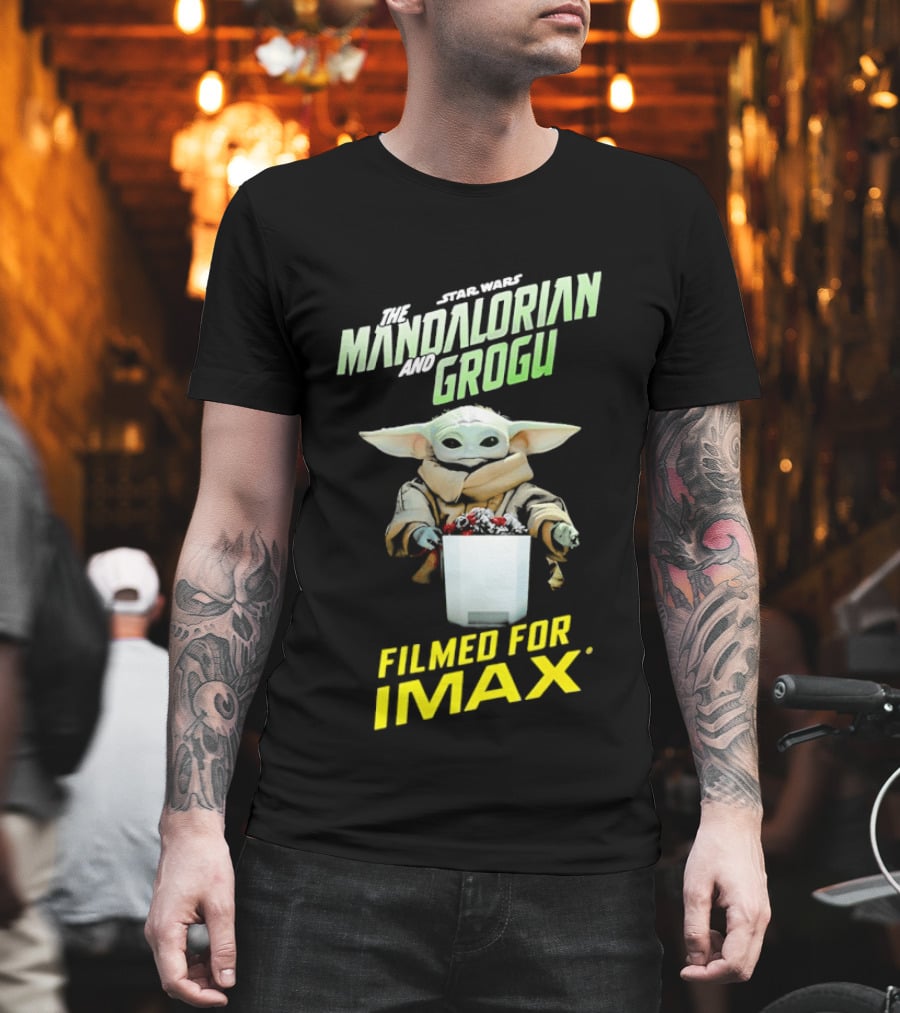 The Mandalorian And Grogu Filmed For IMAX Bucket Scene T-Shirt