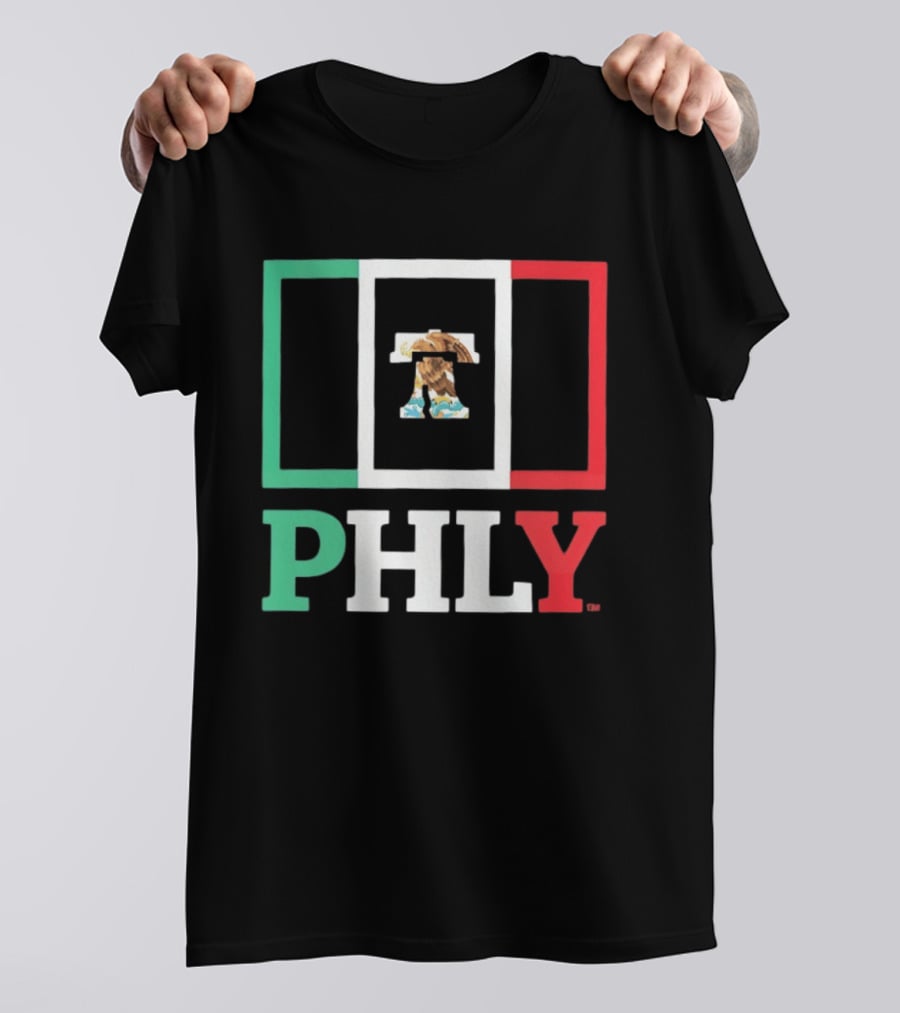 PHLY Mexico Flag Liberty Bell Eagles T-Shirt