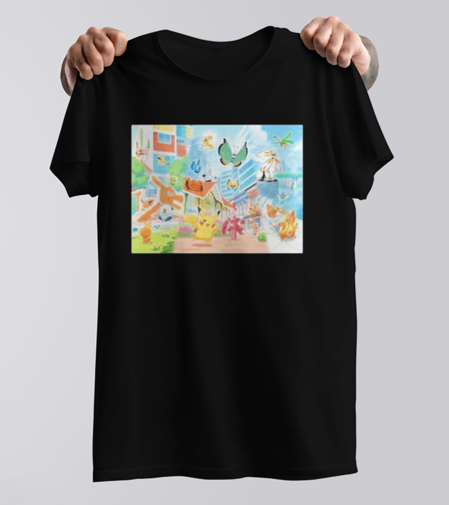 Pokémon Center Singapore July 2026 Pikachu Charizard Celebi Rowlet Oricorio Wingull T-Shirt