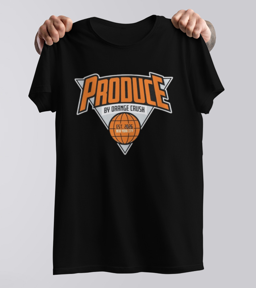 Produce By Orange Crush Est 2026 New York City Basketball T-Shirt