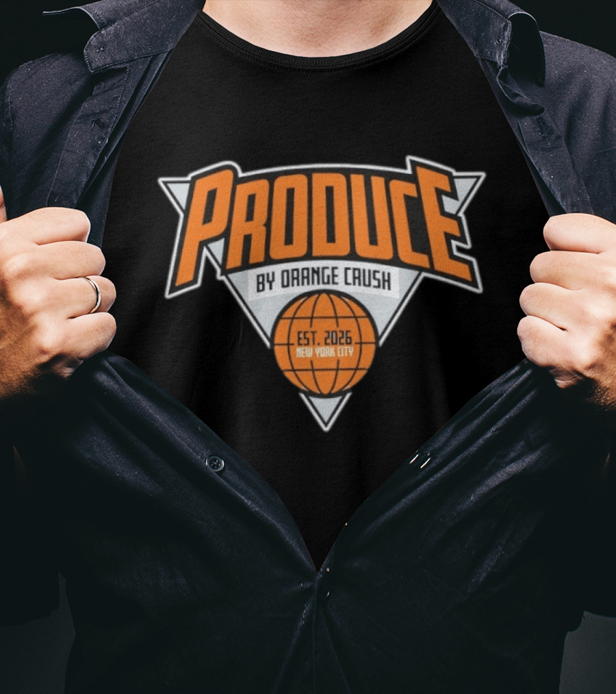 Produce By Orange Crush Est 2026 New York City Basketball T-Shirt