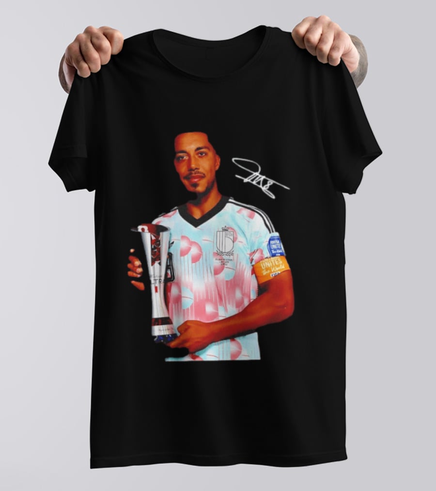 Youri Tielemans Belgium Football Unites The World Trophy Winning Moment T-Shirt