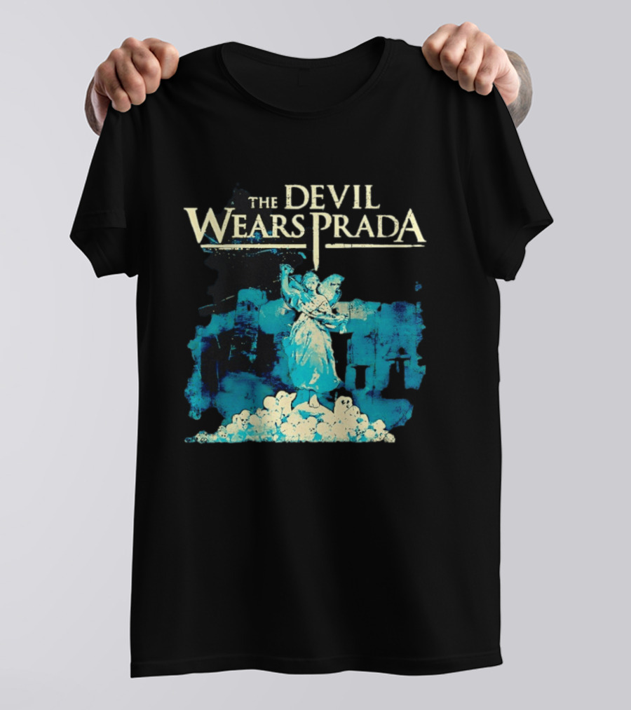 The Devil Wears Prada Angel Figure With Skull Pile T-Shirt