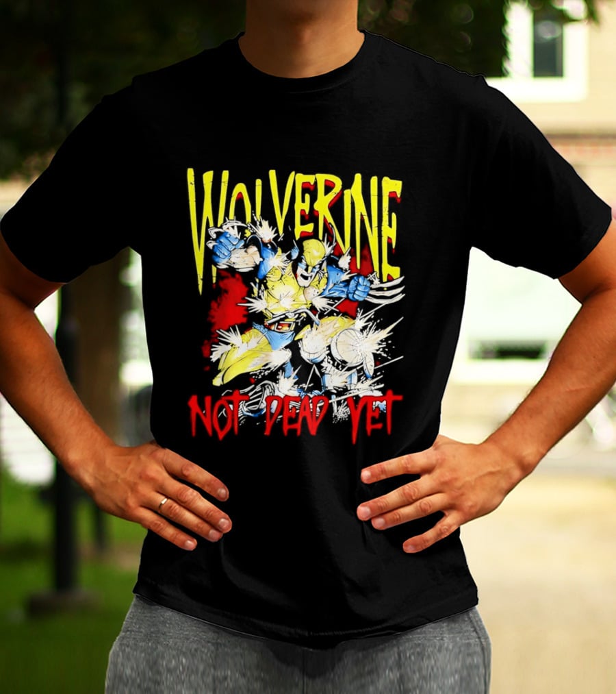 Wolverine Marvel Comics Not Dead Yet Bold Color T-Shirt