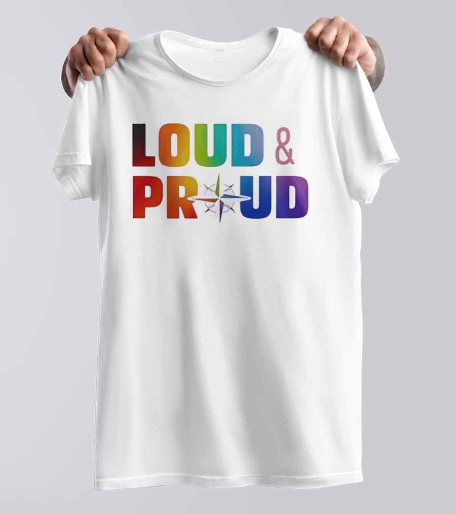 Loud And Proud Pride Rainbow Compass T-Shirt