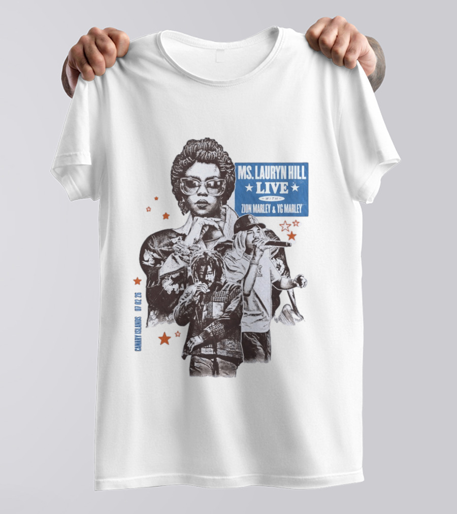 Ms Lauryn Hill Live Zion Marley YG Marley Canary Islands February 2026 T-Shirt