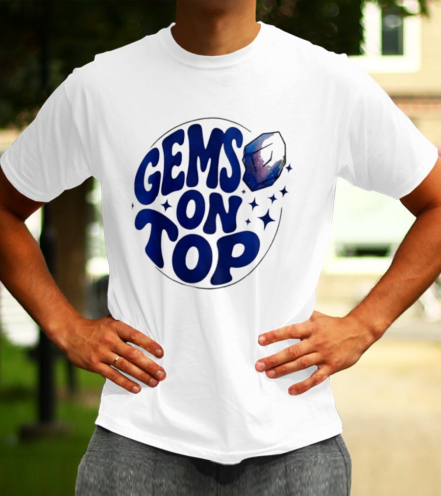 Gems On Top Crystal Stars And Galaxy T-Shirt