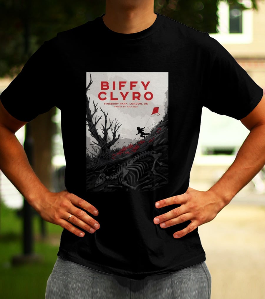 Biffy Clyro Finsbury Park London UK July 3 2026 Kite Skeleton T-Shirt
