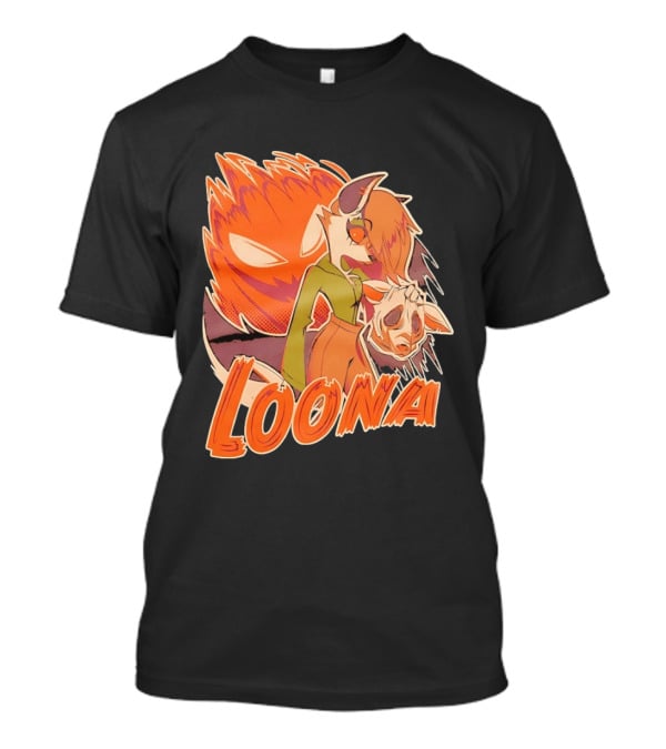 Helluva Boss Loona Hellhound Holding Mask T-Shirt