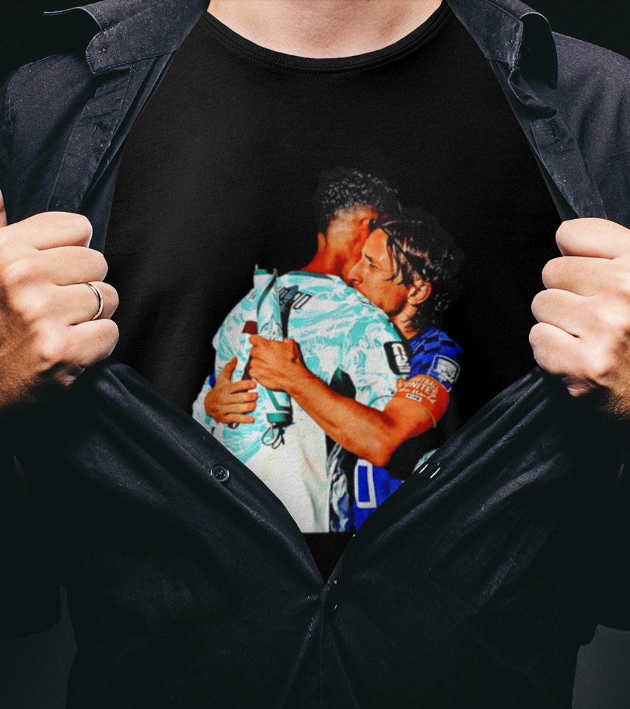 Modric Ronaldo Embrace Croatia Portugal Football Unity T-Shirt