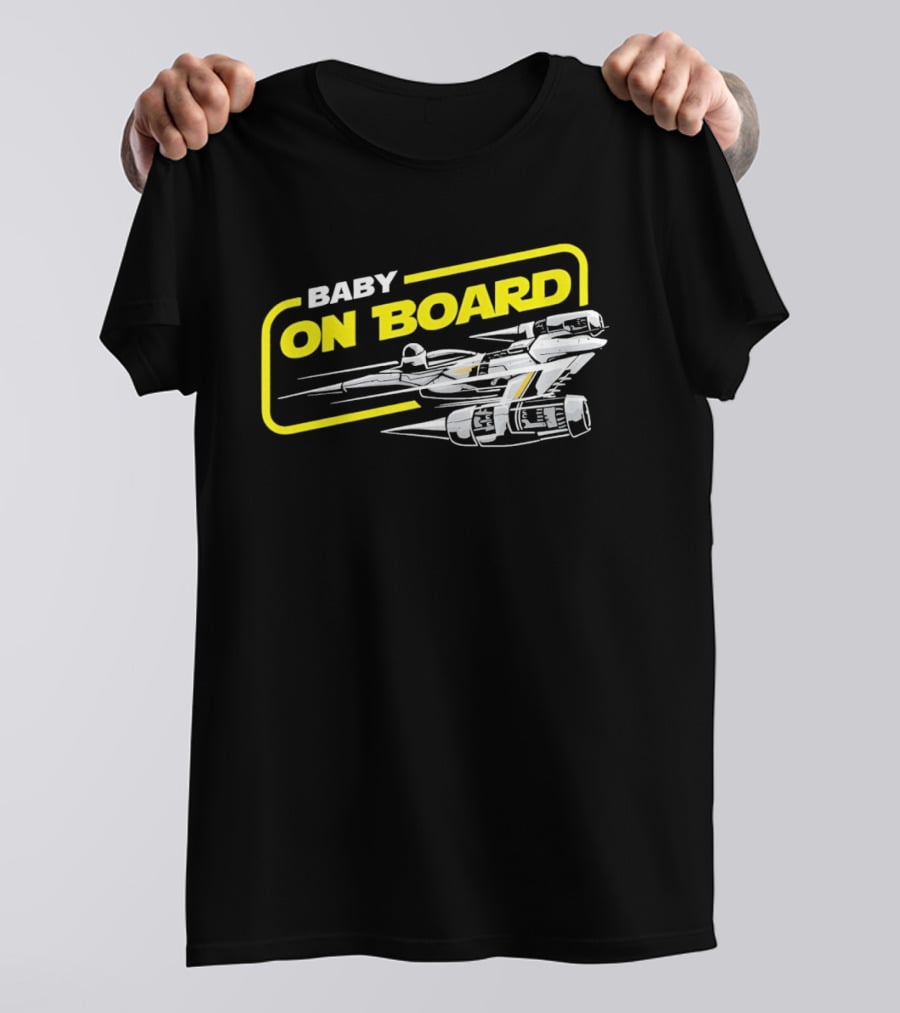 Star Wars Baby On Board X Wing Spaceship T-Shirt