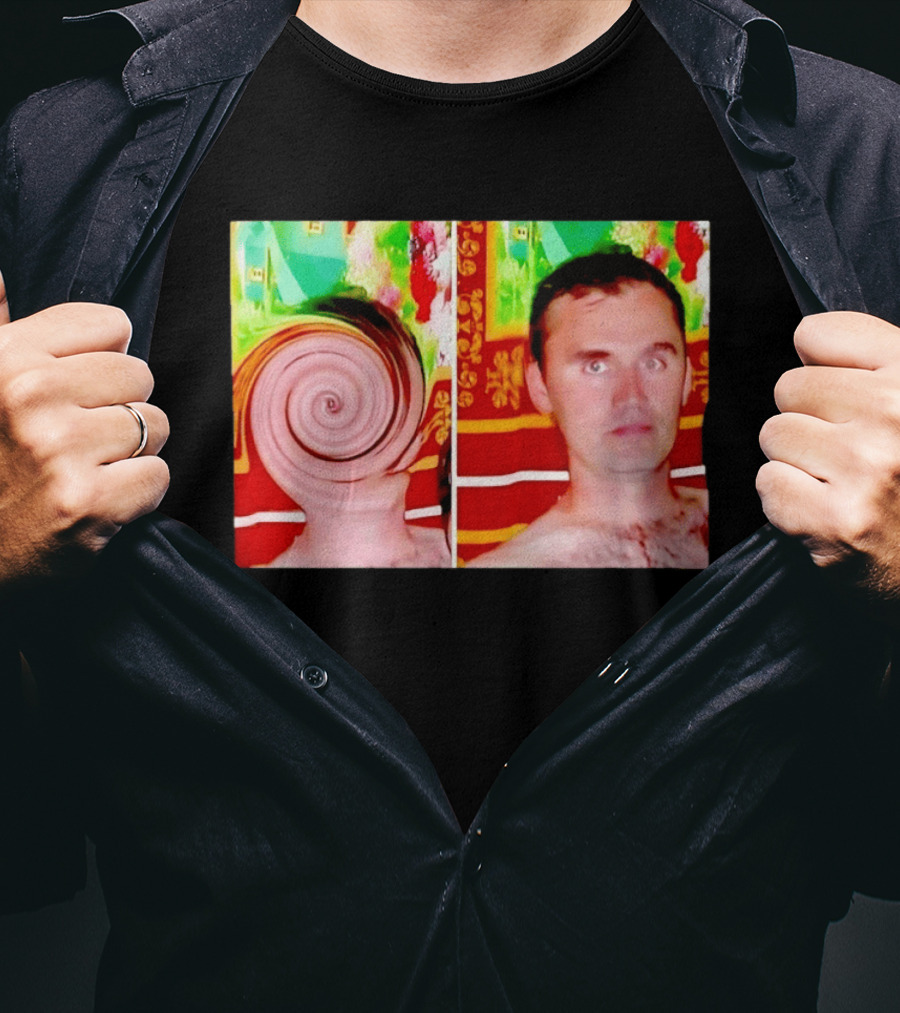 Swirly Kirk Christopher Paul Neil Optical Illusion Face T-Shirt