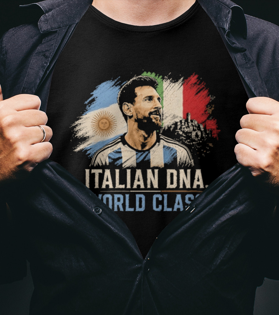Italian DNA World Class Argentina Flag Soccer Player T-Shirt