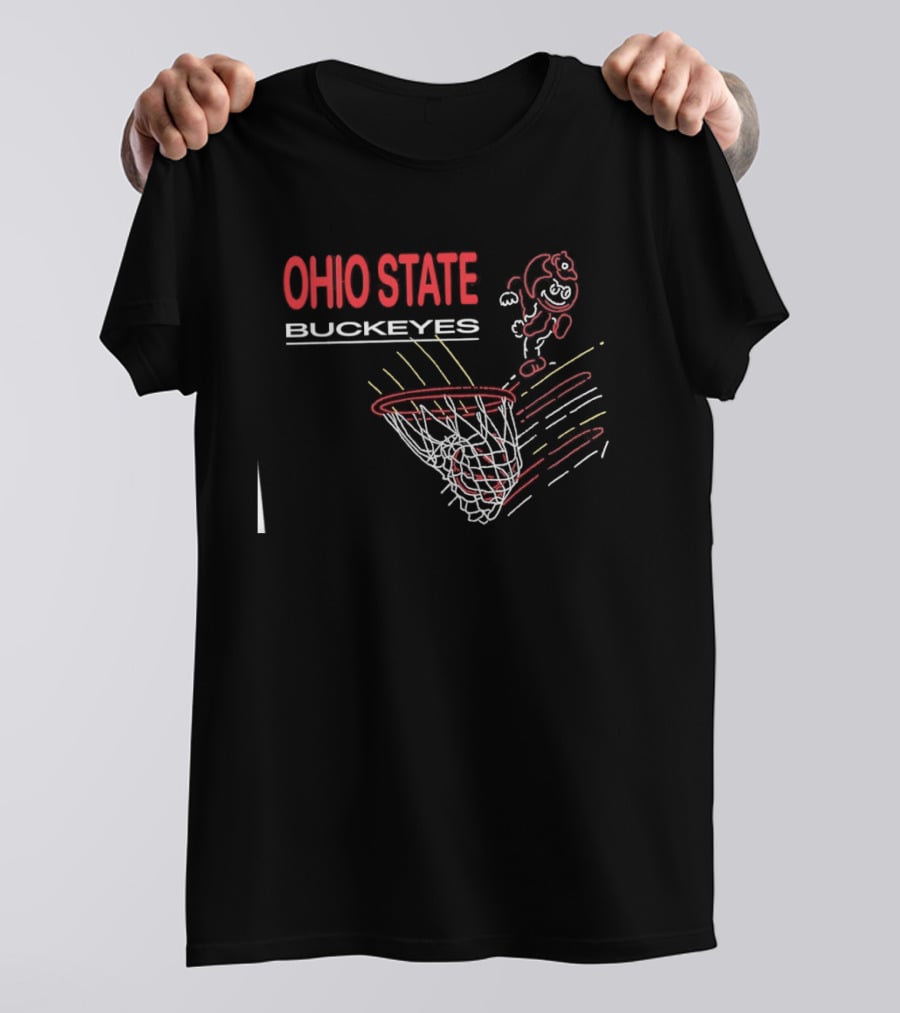 Ohio State Buckeyes Brutus The Buckeye Dunking Basketball NCAA Sports T-Shirt
