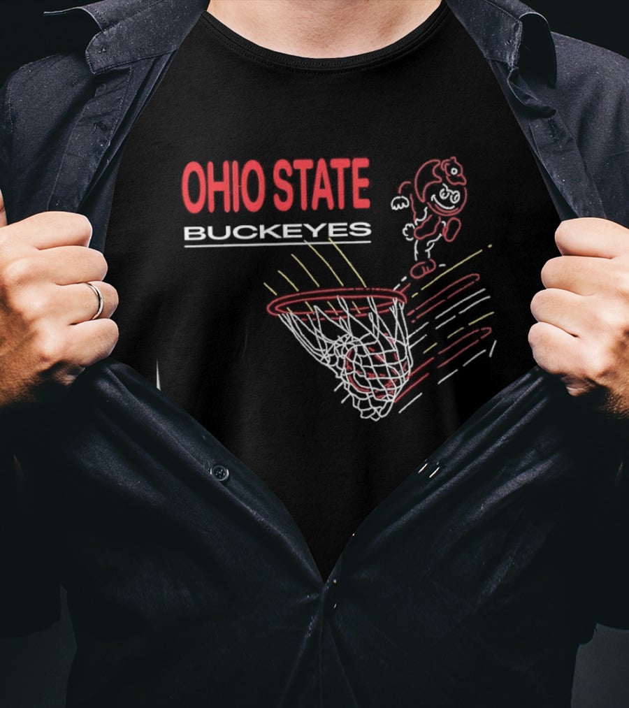 Ohio State Buckeyes Brutus The Buckeye Dunking Basketball NCAA Sports T-Shirt