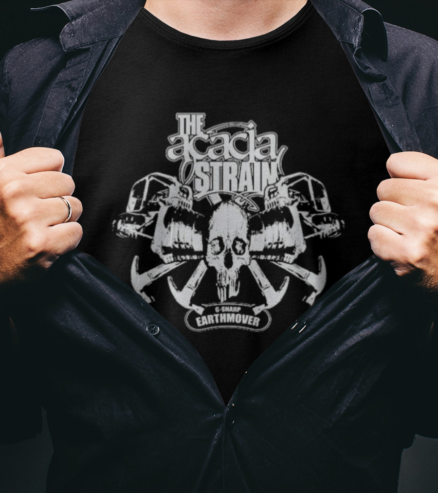 The Acacia Strain Earthmover Skull And Machinery T-Shirt