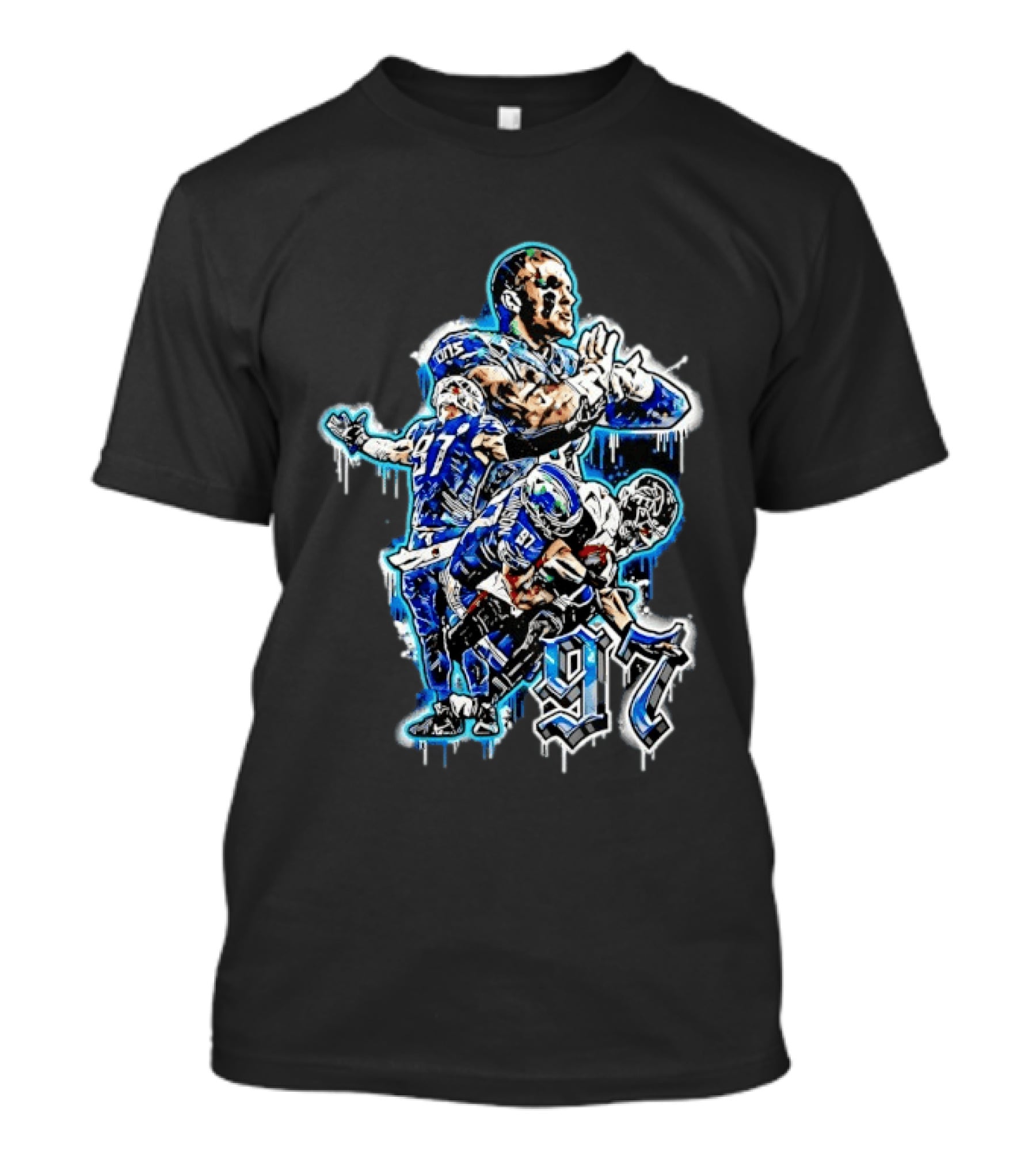Aidan Hutchinson Detroit Lions 97 Defensive Highlights T-Shirt